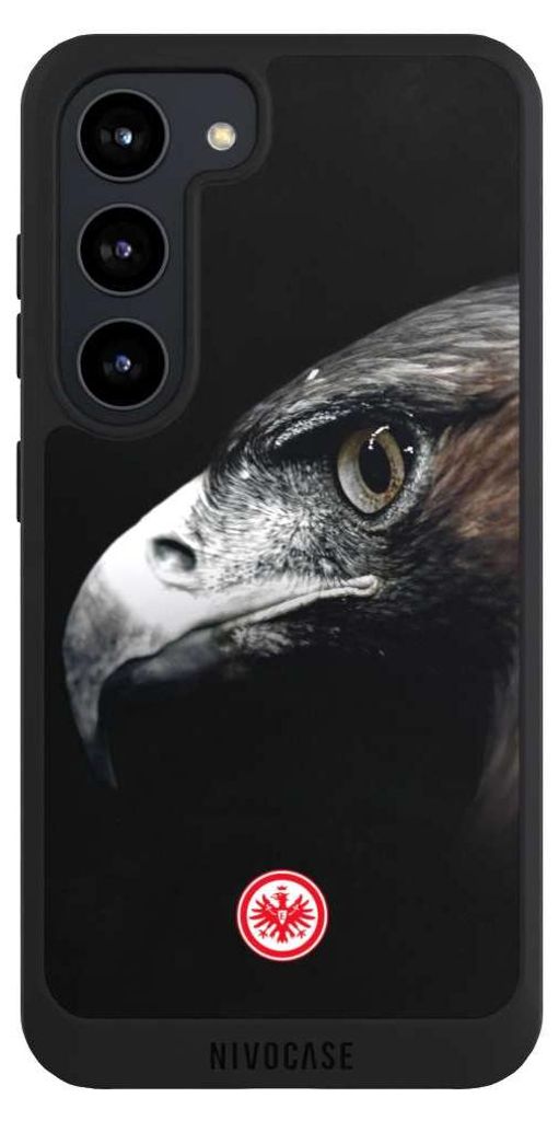 NIVOCASE Handyhülle für Samsung Galaxy S23 Hülle NIVOpure Case Schwarz Europameisterschaft Eintracht Frankfurt Offizielles Lizenzprodukt