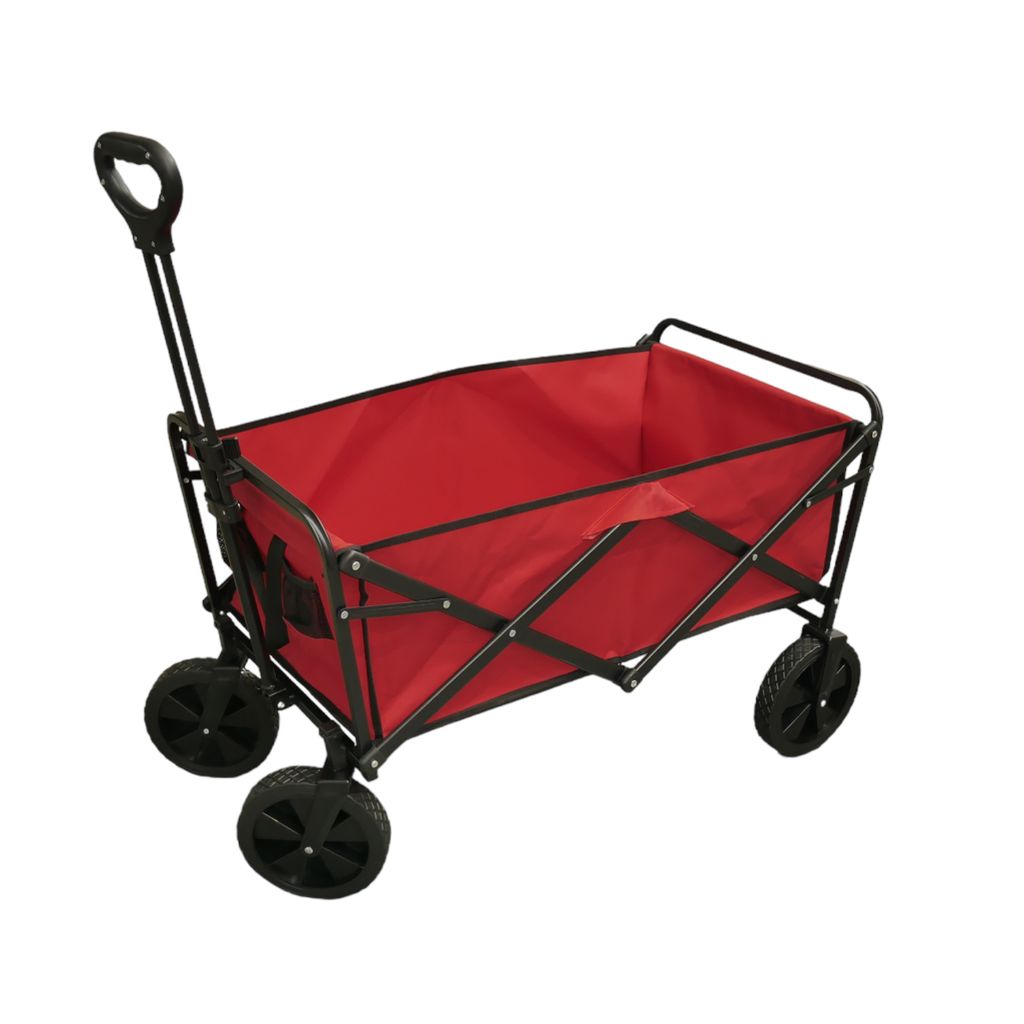 DOMINO | Faltbarer Transportwagen Strandwagen | Outdoor Bollerwagen Faltbar Klappwagen Kinder Handwagen Klappbar | 90 kg Tragfähigkeit 100 Liter |...