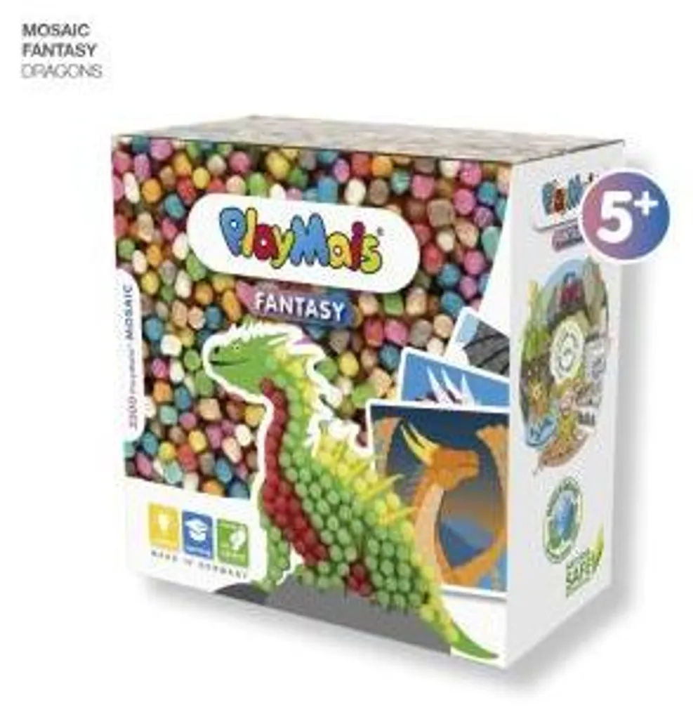 PlayMais Dragon Fantastique Mosaïque - Kit Créatif pour Enfant dès 5 Ans