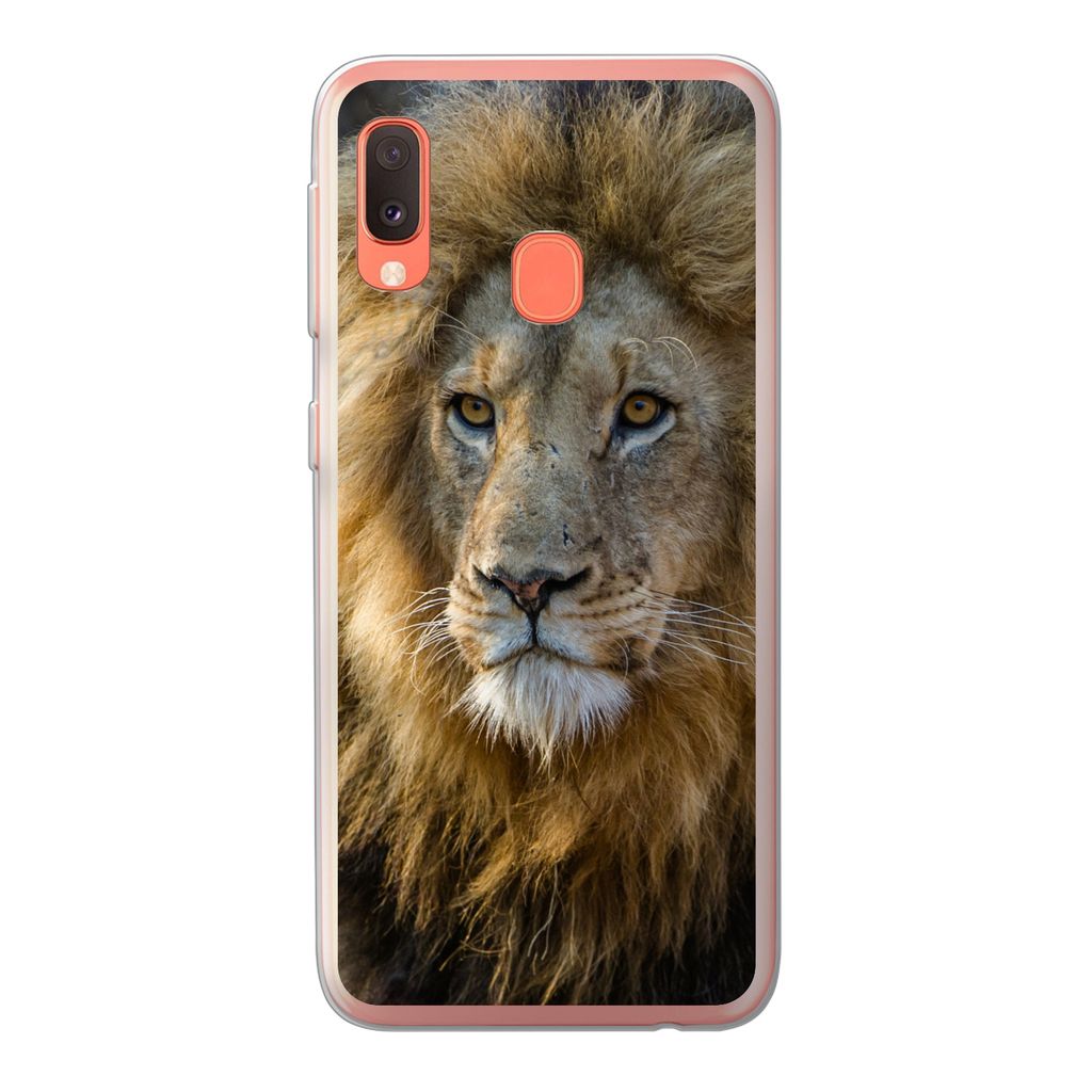 MuchoWow Handyhülle Schutzhülle Hülle für Samsung Galaxy A20e Löwe - Porträt - Wild Silikon Softcase Handy Hülle - Abdeckung