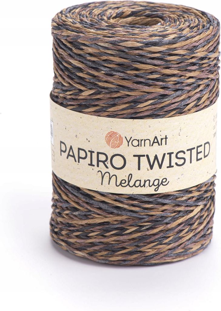 Yarnart Papiro Twisted Melange 2309 Raffia Papier-Vielfalt Sommer-Projekte