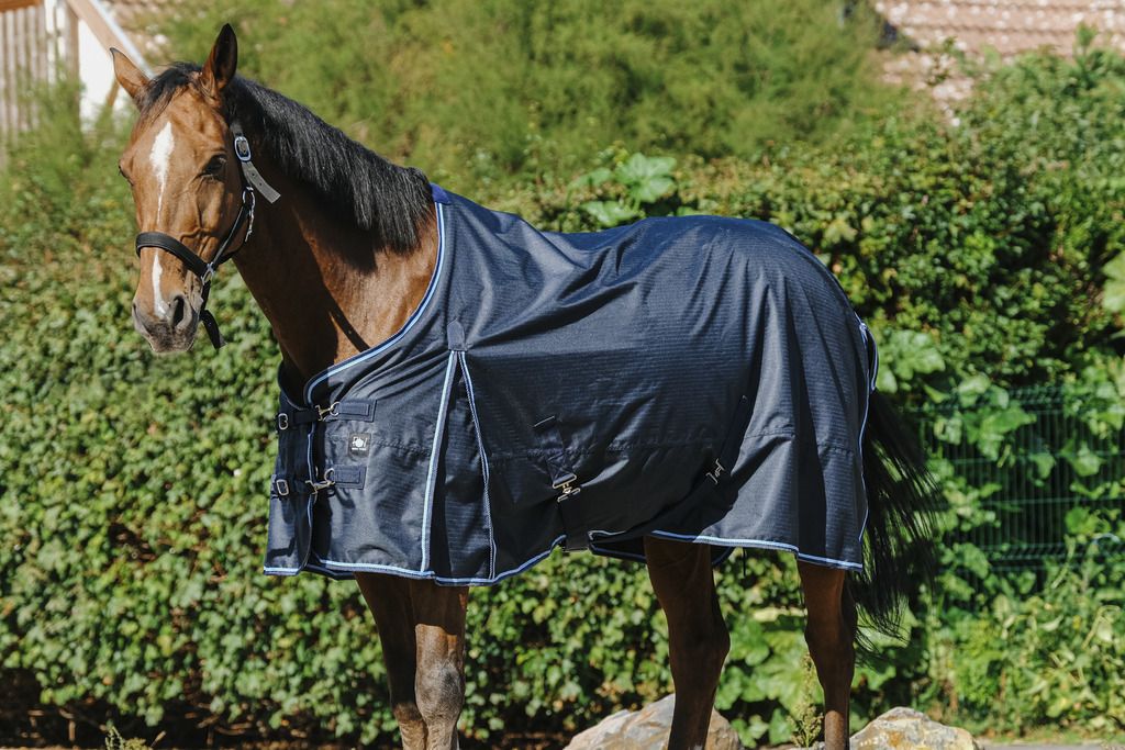 Ekkia Riding World Outdoordecke Weidedecke ECO 600D marineblau 220g, Deckengröße Ekkia:6'3/145cm