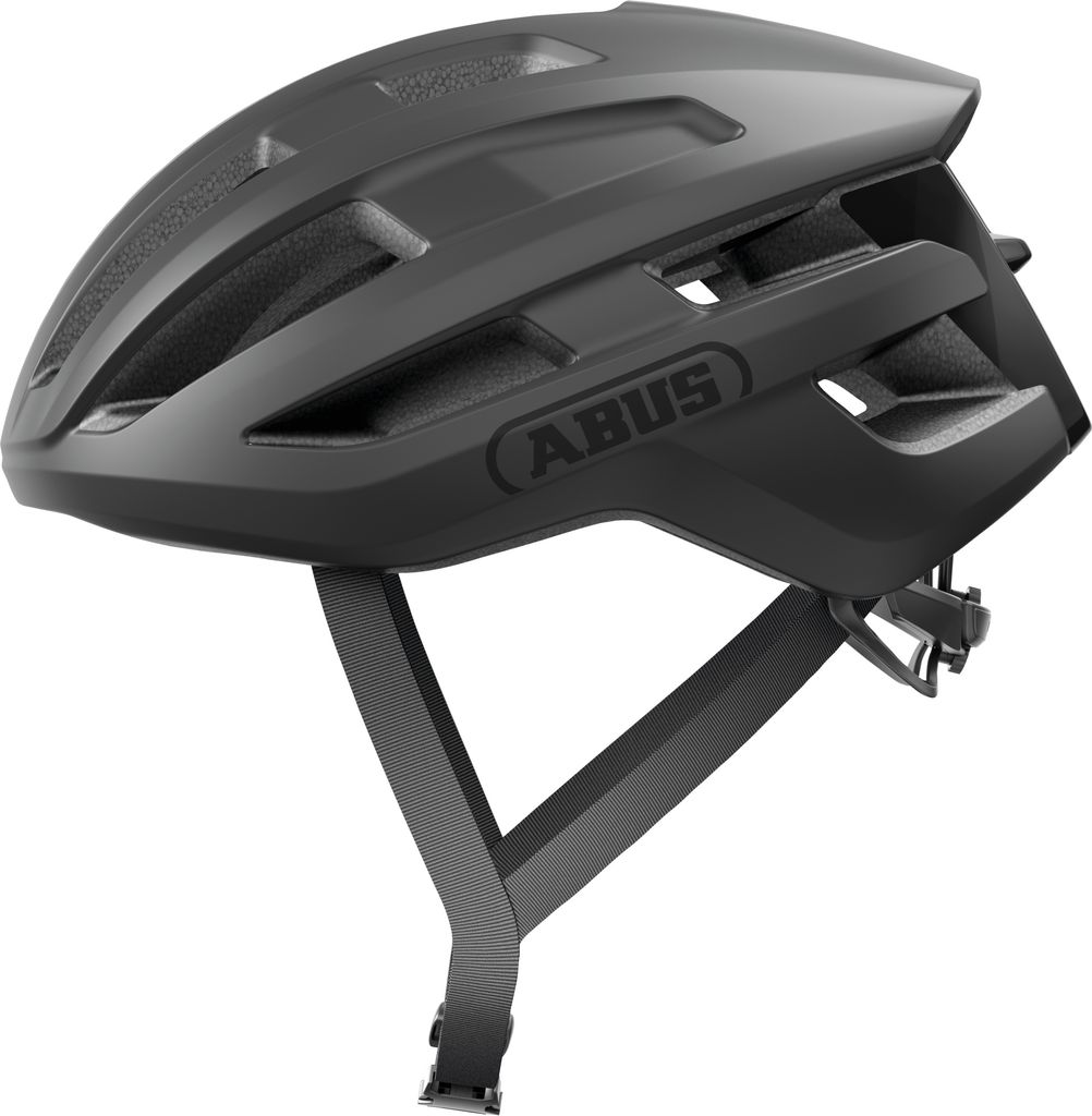 ABUS Rennradhelm PowerDome - leichter Fahrradhelm mit cleverem Belüftungssystem und aerodynamischem Profil - Italy - für Damen und Herren - Schwa...