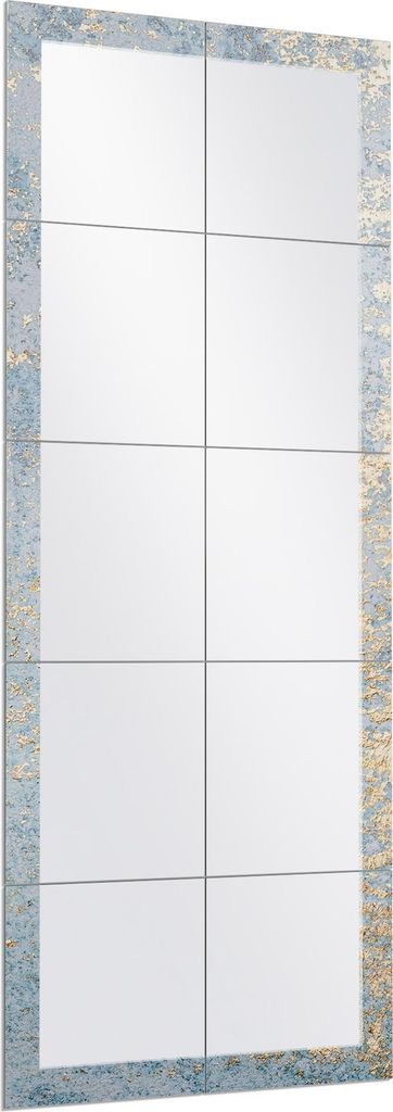 DEQORI Wandspiegel Puzzle 60x150 cm 'Wand mit Gold-Struktur' Spiegel Ganzkörperspiegel