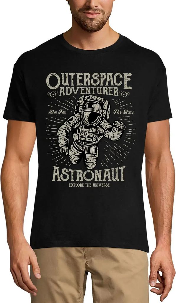Herren Grafik T-Shirt Weltraumabenteuer Astronaut - Streben Sie nach den Sternen – Outerspace Adventure Astronaut - Aim For The Stars