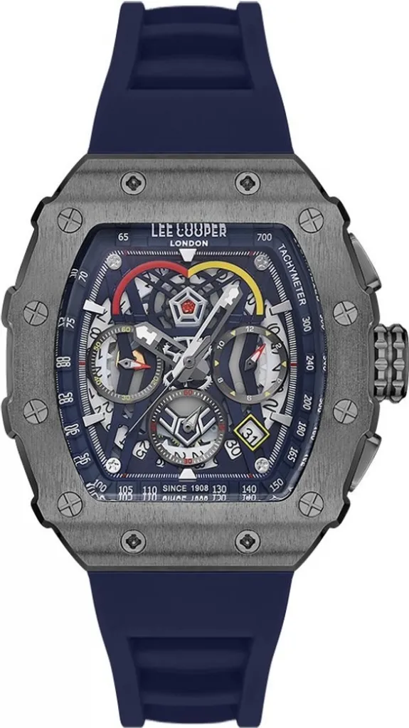 Montre de Luxe Homme Lee Cooper LC07810.099 Bleu Marine - Finition Premium
