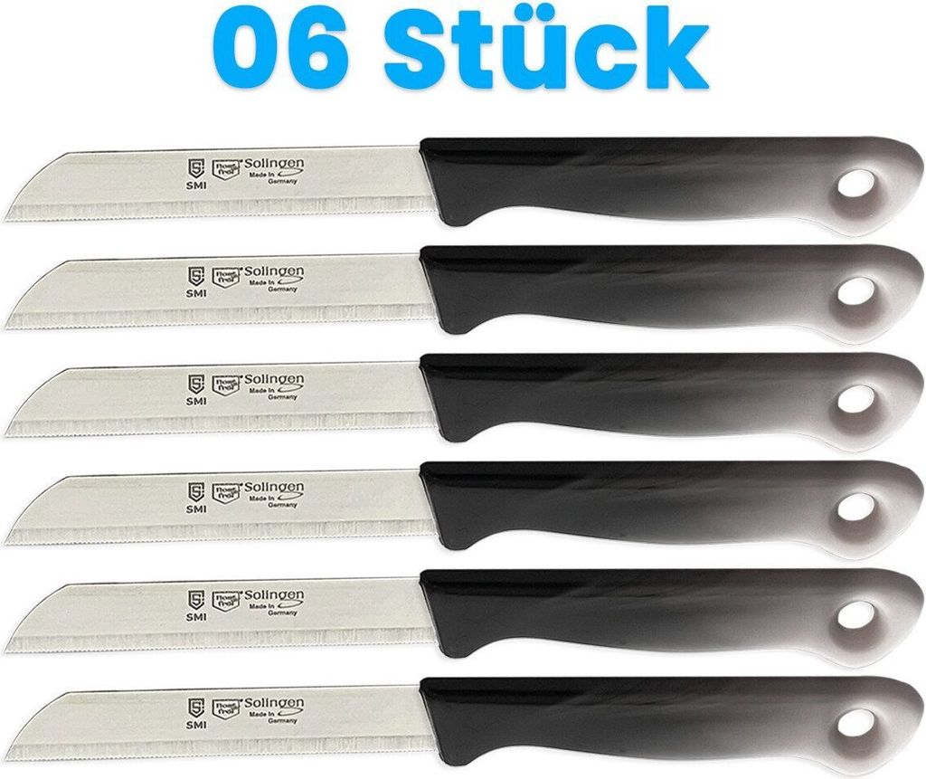 SMI 6-tlg Solingen Gemüsemesser Set Schälmesser Obstmesser Produktbild 