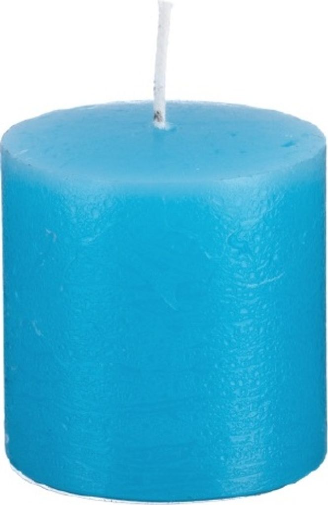 Rustic Stumpenkerzen ocean, 100 x 70 mm, 1 Stück, Original durchgefärbte Kerzen