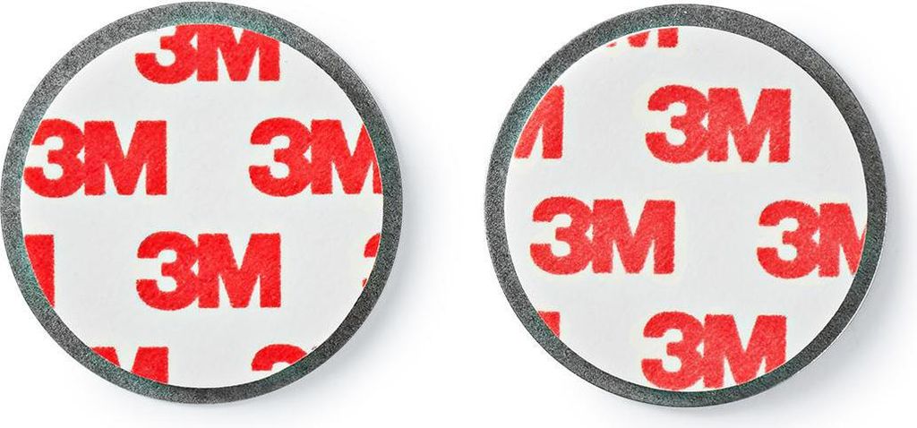 Nedis Detektor-Halterung - Durchmesser: 39.4 mm - Magnetisch - Doppelseitiges Klebeband - Silber