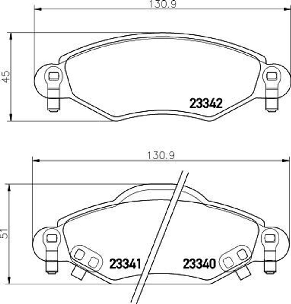 HELLA 8DB 355 010-791 - OE 044650D010 Bremsbeläge für Yaris (P1)