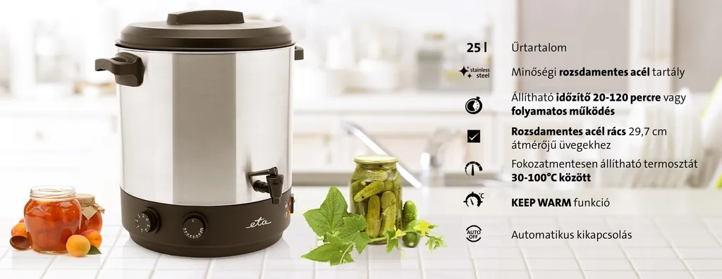 Cocotte-minute ETA Granny pour Cuisson Rapide Sous Pression avec Minuteur - 12