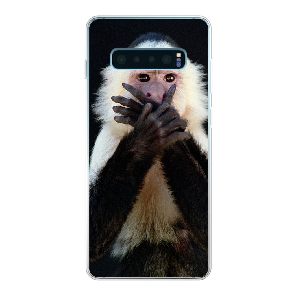 MuchoWow Handyhülle Schutzhülle Hülle für Samsung Galaxy S10 Lite Affe - Wilde Tiere - Porträt Silikon Softcase Handy Hülle - Schutz
