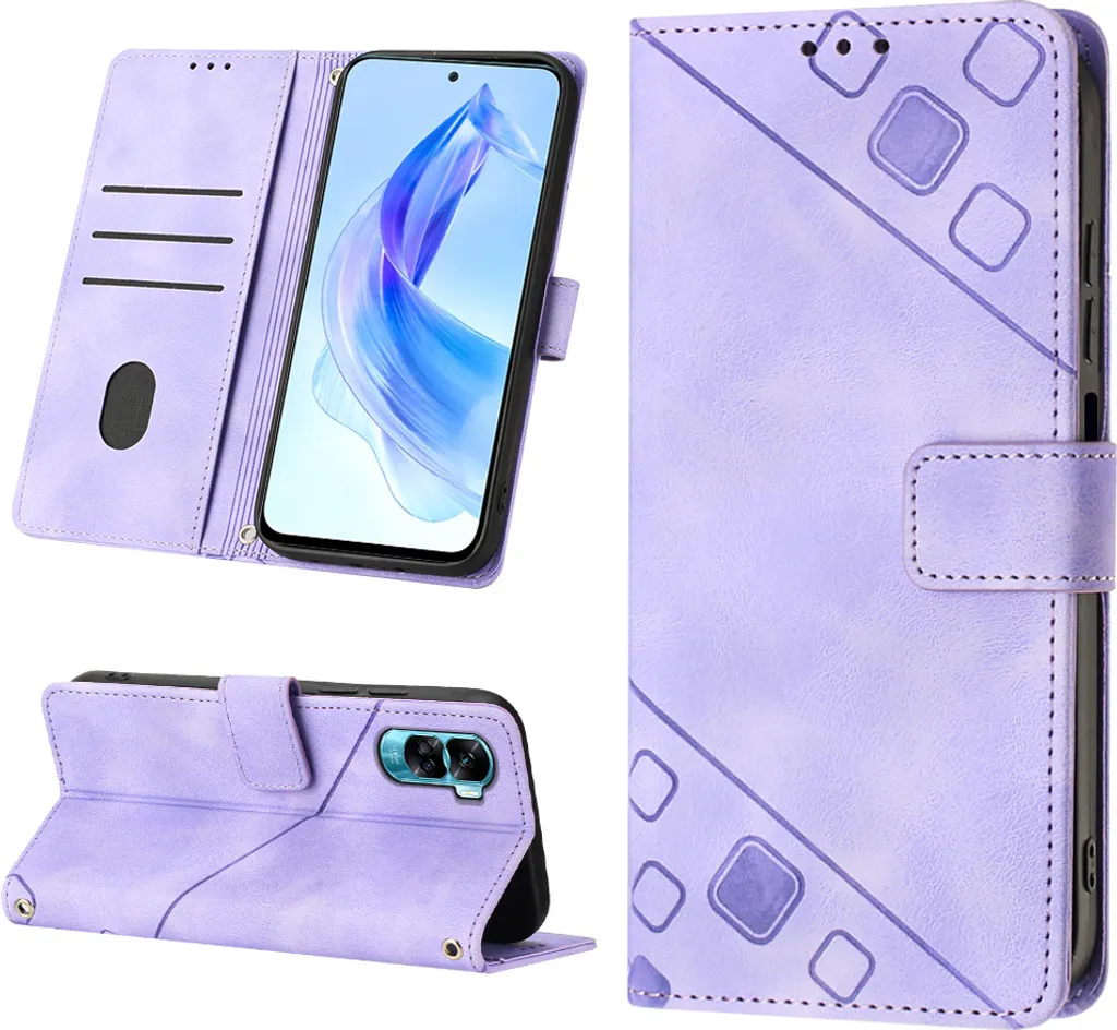 Tenphone Custodia A Portafoglio In Pelle PU Per Honor 90 Lite 5G – Con Slot Per Carte E Supporto - 4