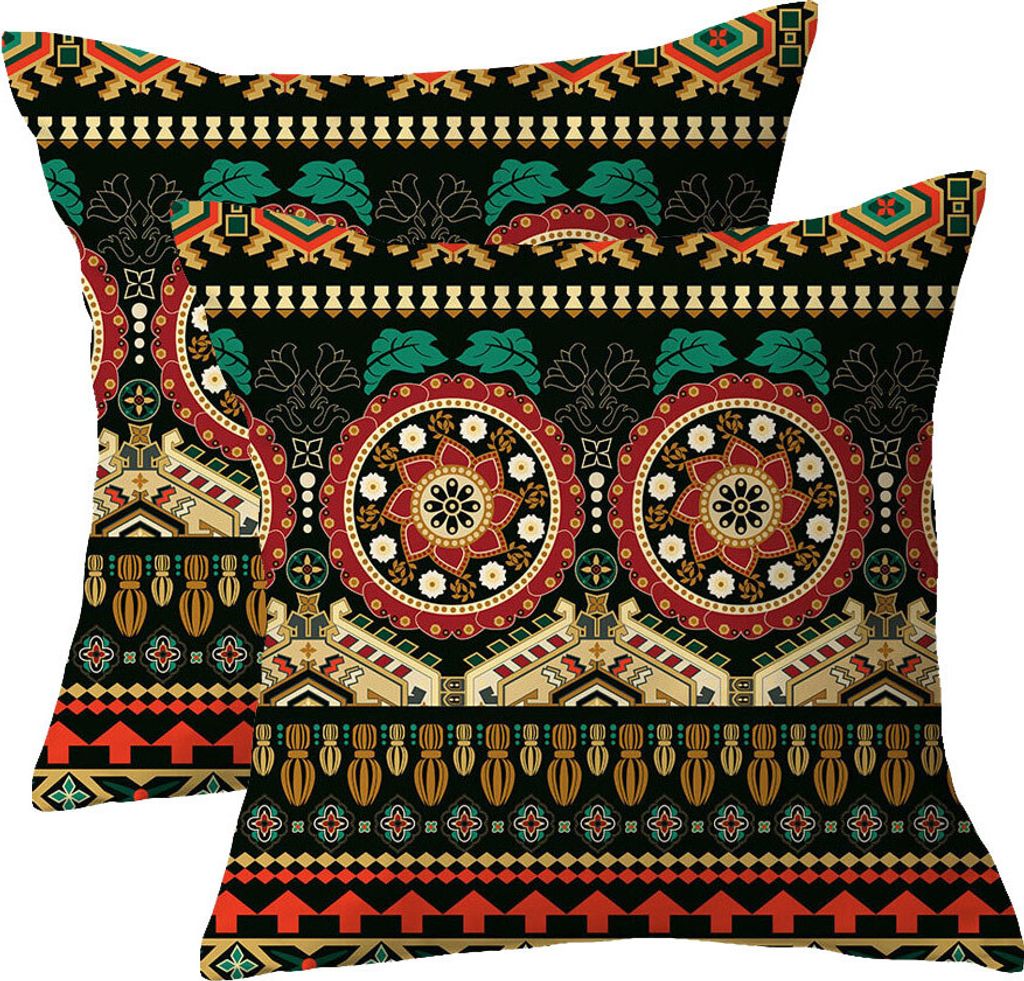 2 Dekoracyjnych Poszewek Na Poduszkę, Geometryczny Wzór, Do Użytku Na Zewnątrz, Na Sofę, Do Biura, 45 X 45 Cm