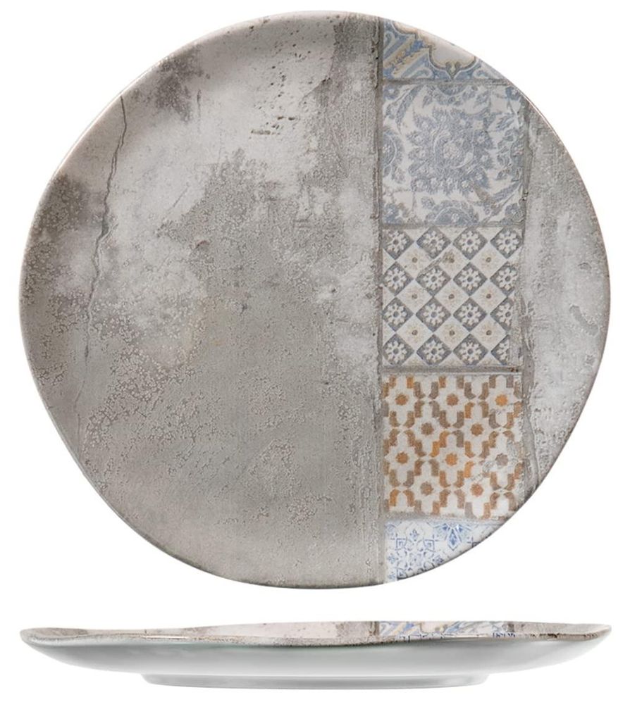 Set aus 12 Keramik-Dekor-Dinner-Platten, 26 cm