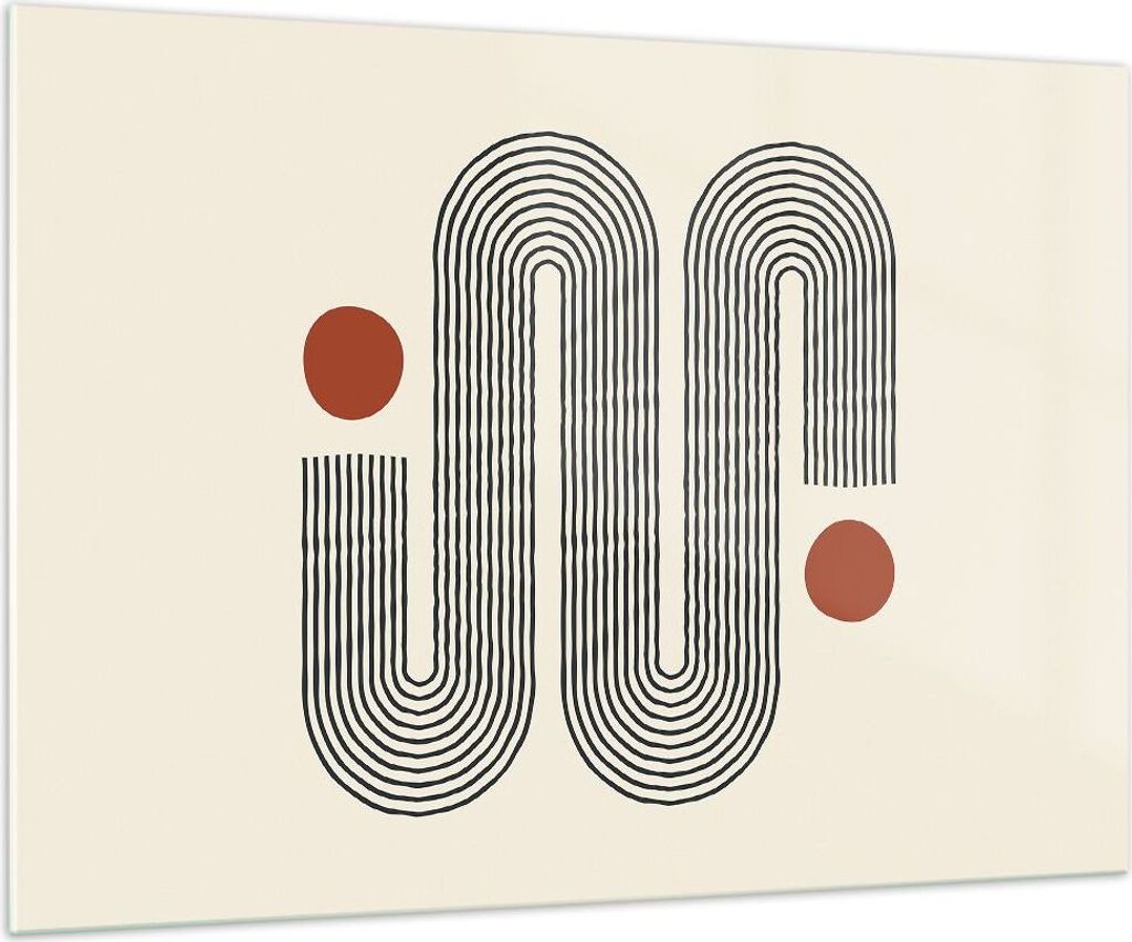 Bilder auf glas - Einteilig - Minimalistisch Modern Abstraktion - 100x70cm - Glasbilder - Wandbilder - Bilder - Wanddekoration aus Glas - Glas Bild...