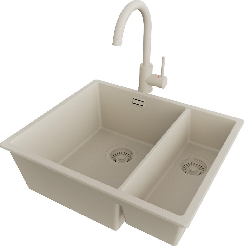 PRIMAGRAN Unterbauspüle Granit Beige 56x47cm, Spülbecken Produktbild 