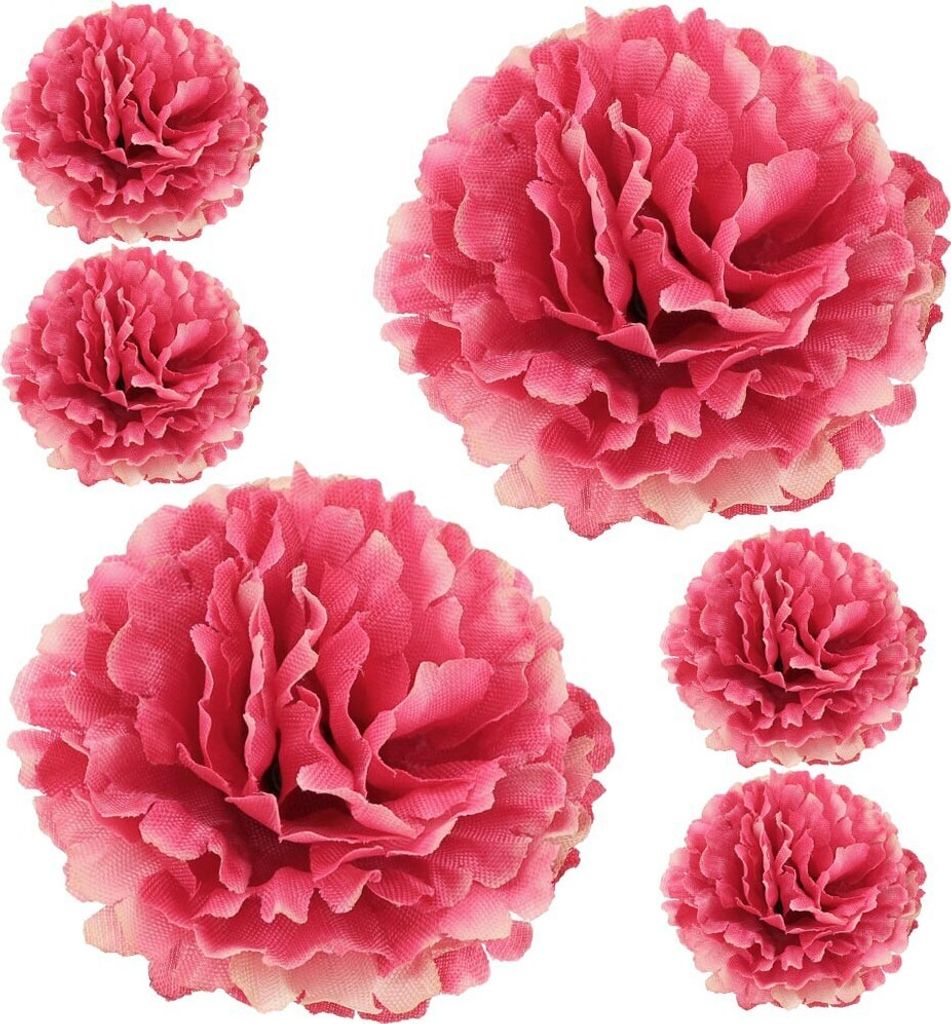 Dekolo Künstliche Blumen Dekorative Pflanzen Deko Blütenköpfe Nelken für die Hochzeit Amaranth