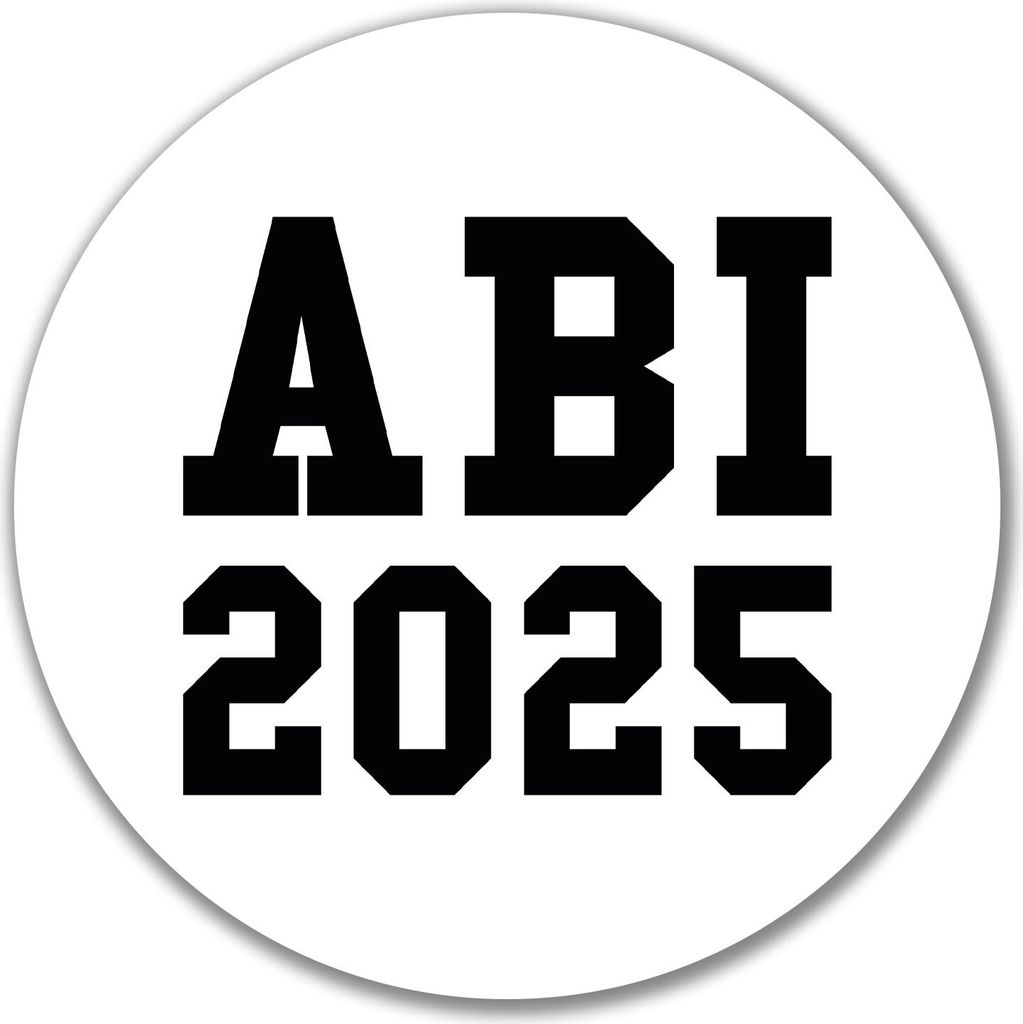 Huuraa Aufkleber ABI 2025 Abitur 10cm rund Sticker Geschenkidee