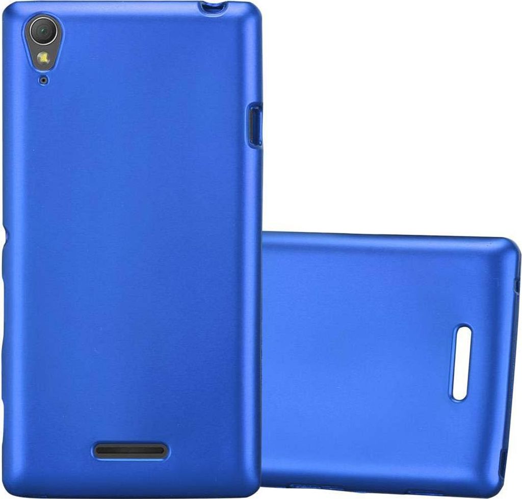 Cadorabo Schutzhülle für Sony Xperia T3 Hülle in Blau Handyhülle TPU Silikon Etui Cover Case