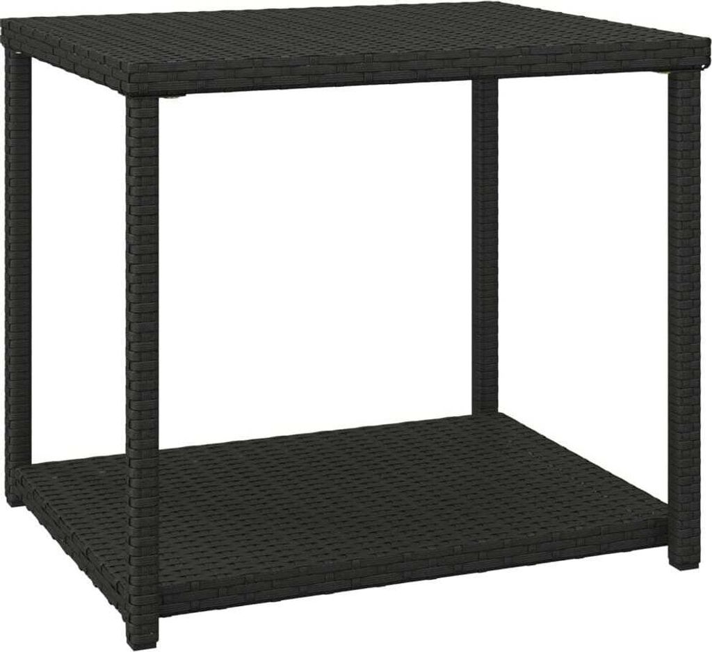 Bočný stolík čierny 55x45x49 cm polyratan Obrázok produktu 