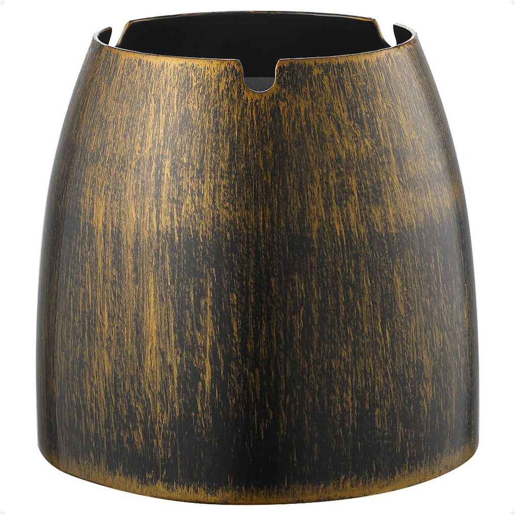 XL Windaschenbecher Bronze Edelstahl Aschenbecher für Draußen &amp; Innen Groß Metall Tisch Ascher