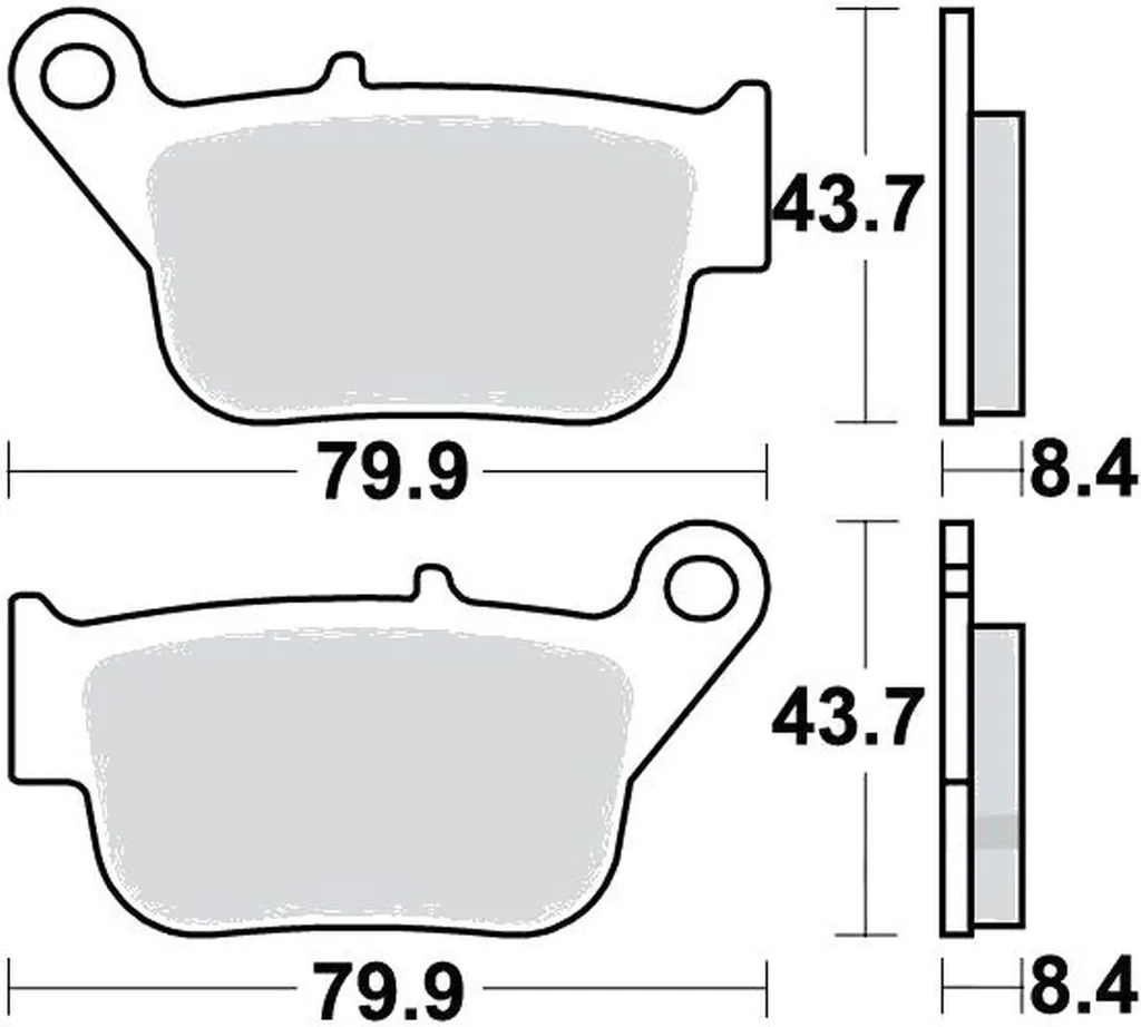 Plaquettes de frein arrière TRW pour Yamaha YP 250 R X-Max 2014-2016