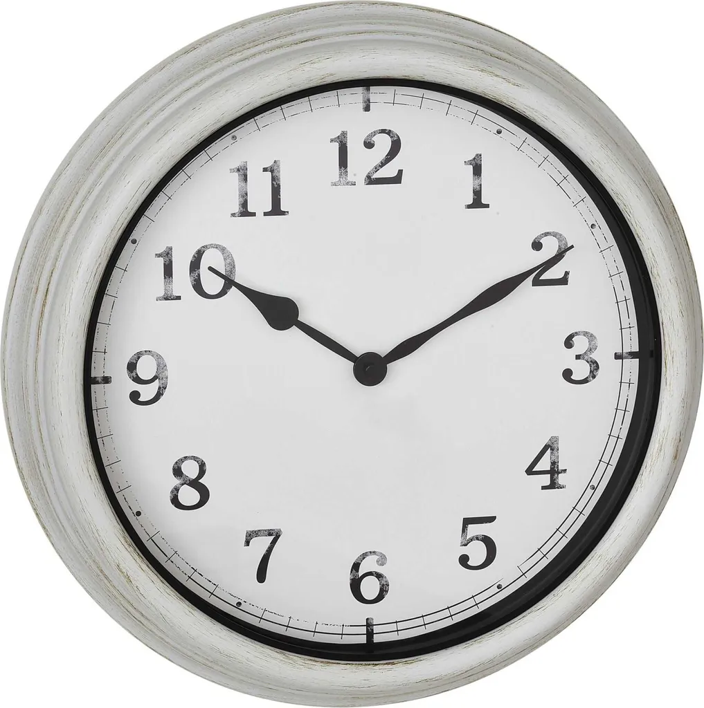 Horloge de Bureau Blanche à Poser ou Suspendre pour Salon et Cuisine