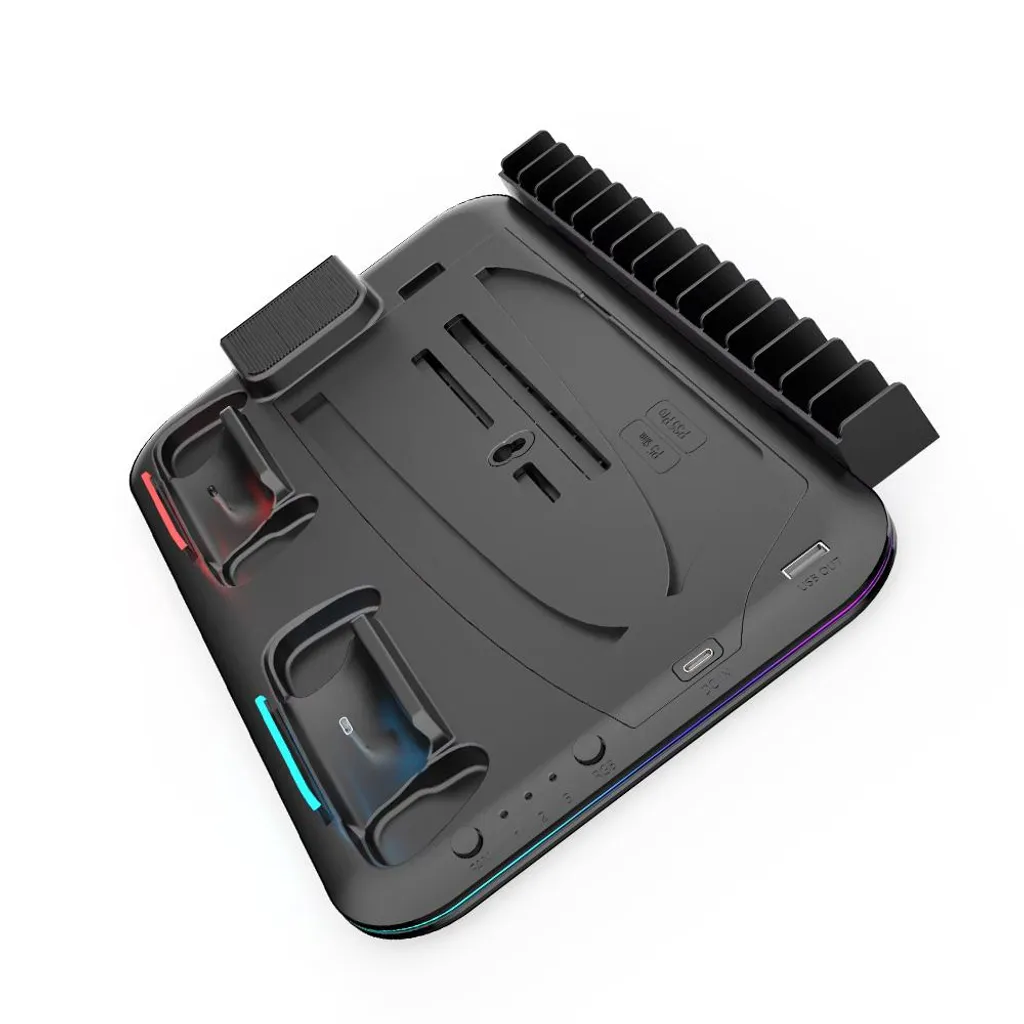 Support Vertical PS5 et PS5 Slim avec Double Station de Charge Noir - 4
