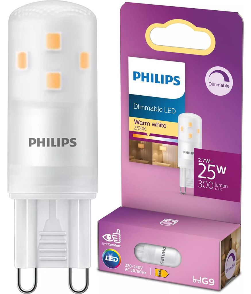 Żarówka LED G9 Kapsułka 2.7W = 25W 300lm 2700K Ciepła 320° Zdjęcie produktu 