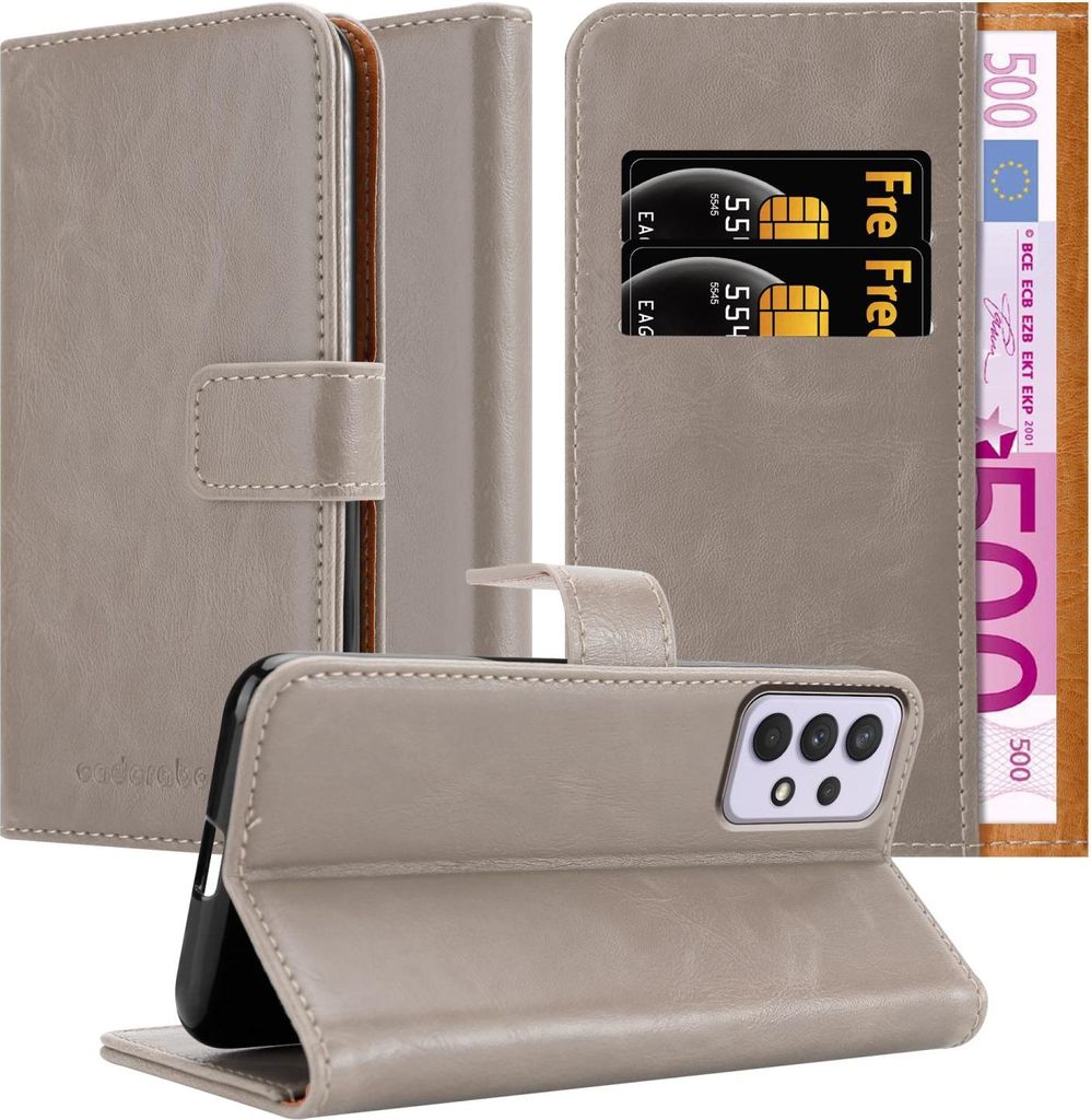 Cadorabo Hülle für Samsung Galaxy A33 5G Schutzhülle in Braun Handyhülle Book Tasche Case Etui Luxury