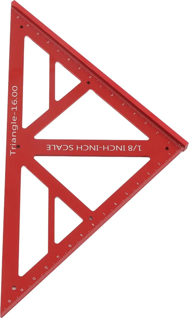 Règle triangulaire robuste en alu avec rapporteur d'angle pour le bois - 2