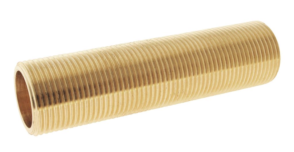 SOMATHERM FOR YOU – Gewindestück aus rohem Messing zum Einschrauben – Außengewinde 20/27 – Länge 10 cm – 2er-Pack