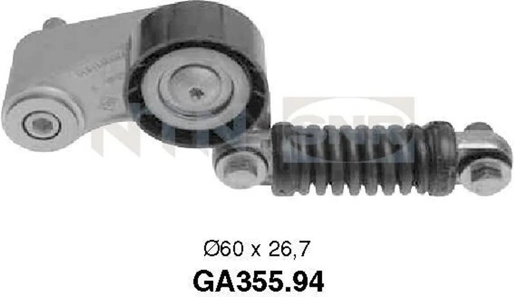 Galet tendeur de courroie à nervures pour Renault Megane I - SNR GA355.94