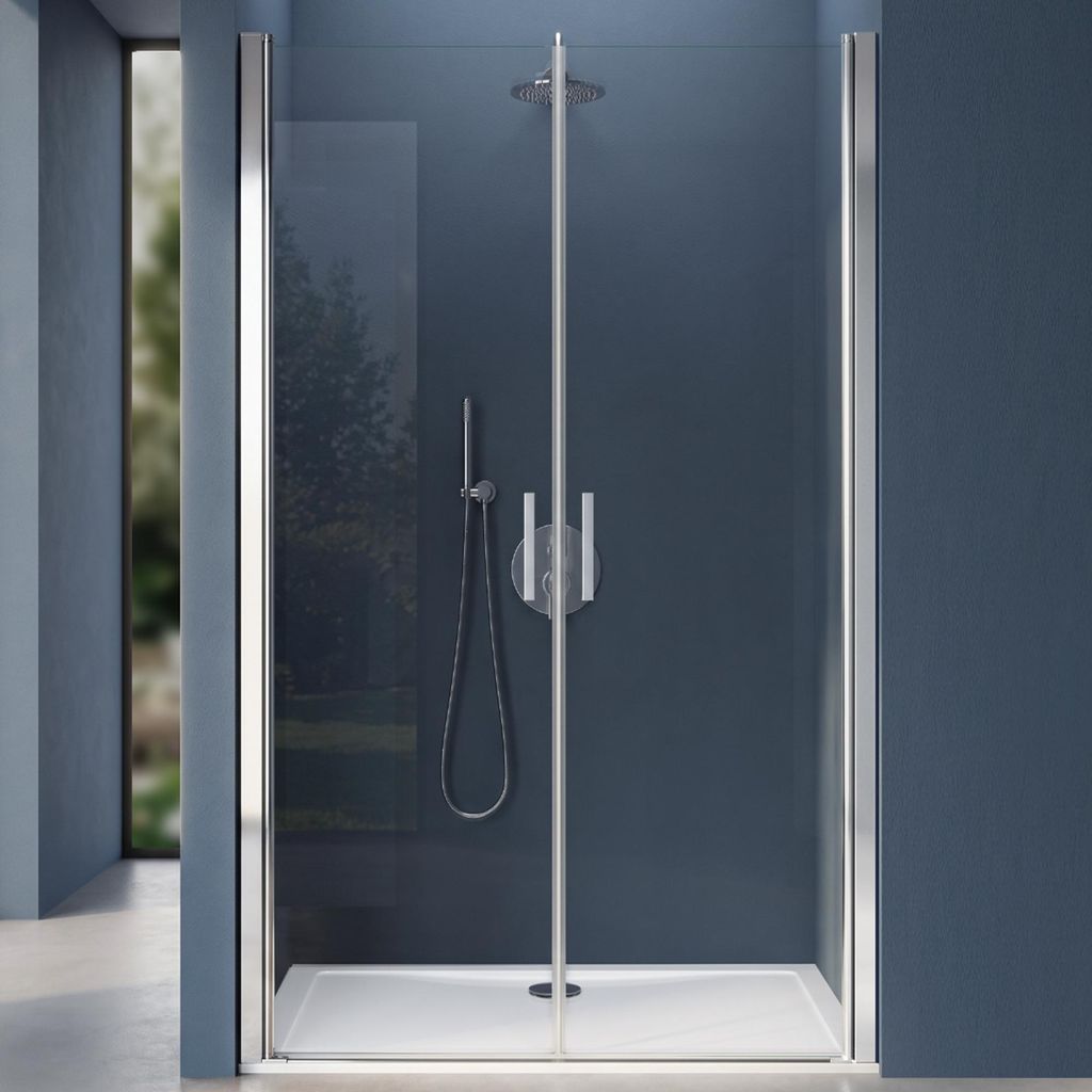 doporro Double porte de douche transparent 85cm Paroi de Image du produit 