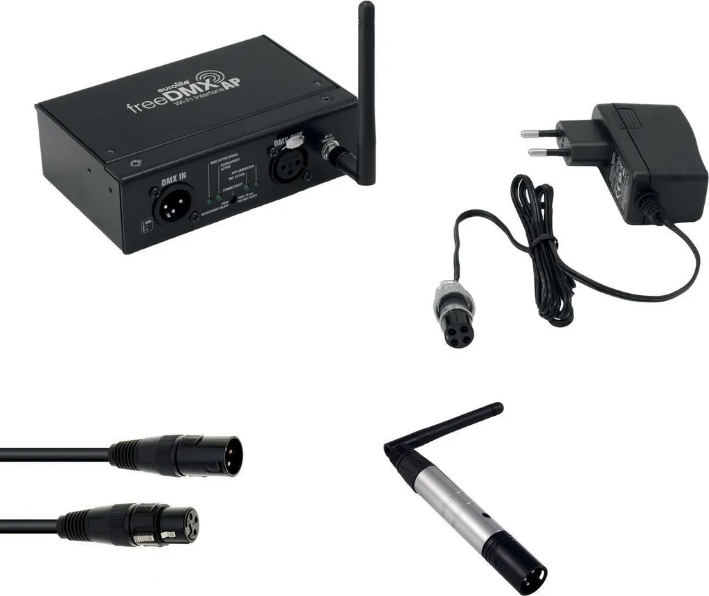 Interface freeDMX AP EUROLITE sans fil avec émetteur radio et port DMX
