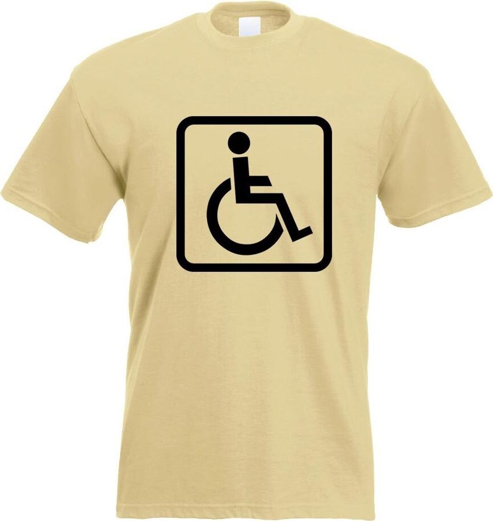 Kiwistar - T-Shirt - Khaki - Rollstuhlfahrer Design 1 Motiv Bedruckt Funshirt Design Print - mit Motiv Bedruckt - Funshirt Design - Sport - Freizei...