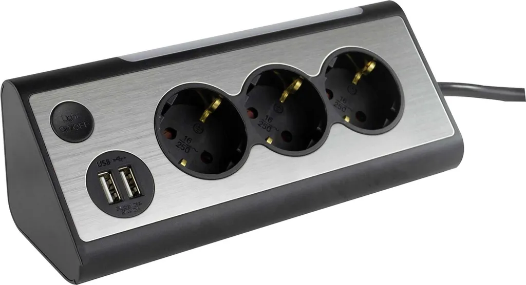 Bloc Multiprise avec Ports USB REV LIGHT SOCKET pour Maison et Bureau
