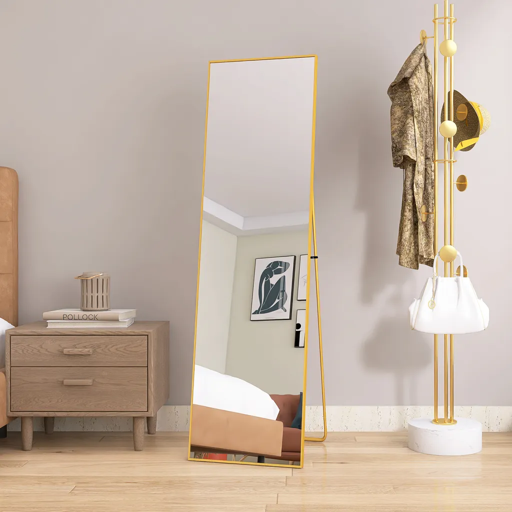 Specchio Dorato per Spogliatoio 140x40cm | CDGlobal Outfit Mirror HD