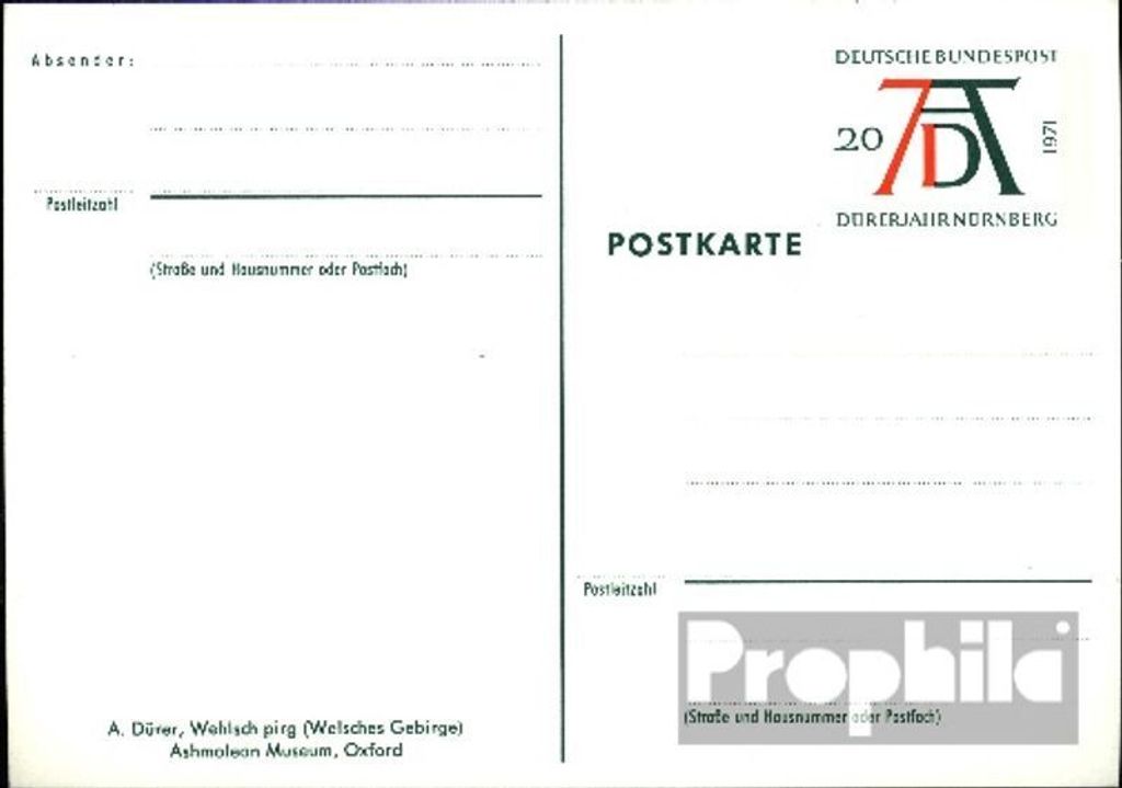 Belege Ganzsachen BRD (BR.Deutschland) 1971 PSo3/02 Produktbild 