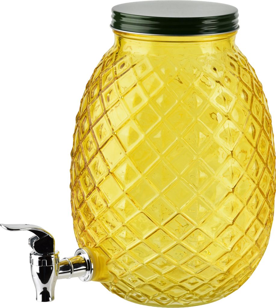 Dávkovač nápojů ze skla MODERN KITCHEN Ananas 4 l, čirý, 1 Obrázek produktu 