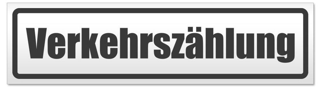 Kiwistar - Autoaufkleber - Dunkelgrau - 60 x 16 cm - Verkehrszählung - Hinweis Aufkleber Sticker für Auto, Kfz, Fahrrad, PKW, LKW