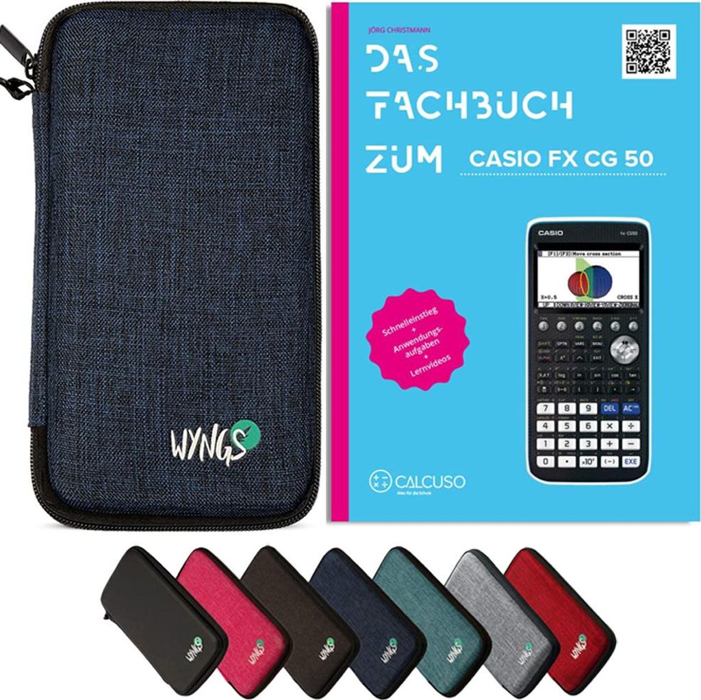CALCUSO Zubehör Standardpaket Blau kompatibel für Taschenrechner Casio FX-CG 50