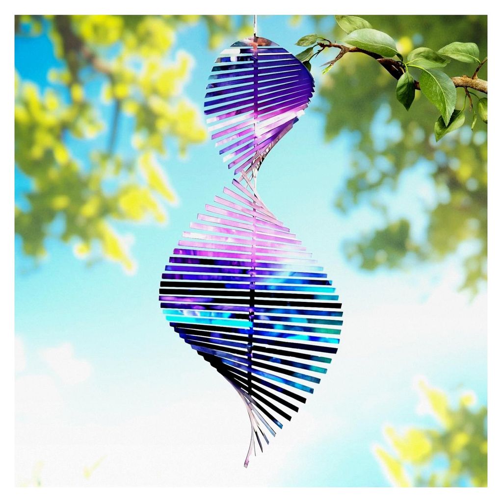 Metall-3D-Windspiel, Regenbogen-Windrad, Hängeschild für Innen- und Außenbereich, Baumanhänger-Sonnenfänger für die Gartendekoration, Weihnac...