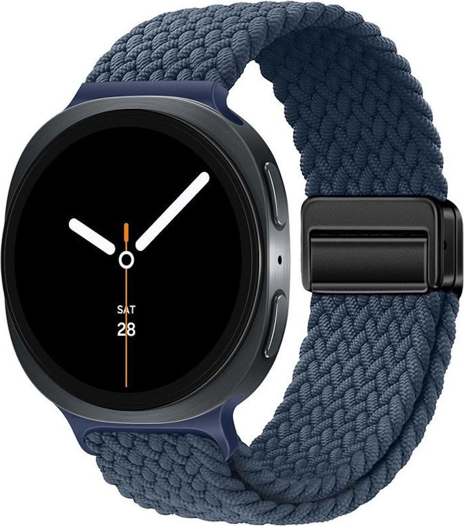 Magnetverschluss Nylon Armband für Samsung Galaxy Watch 8 / 8 Classic D- Blau