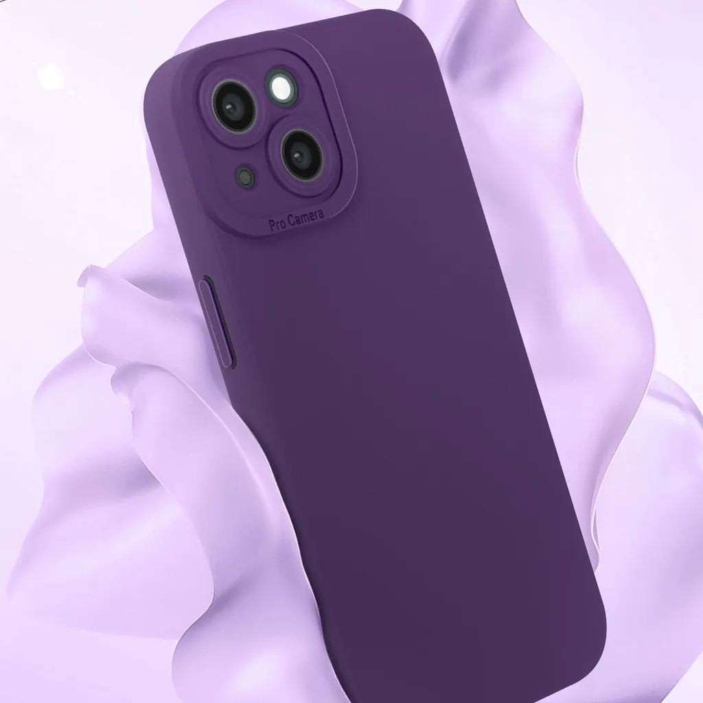 Custodia Avizar iPhone 15 Plus Professionale Silicone Viola Scuro - 4