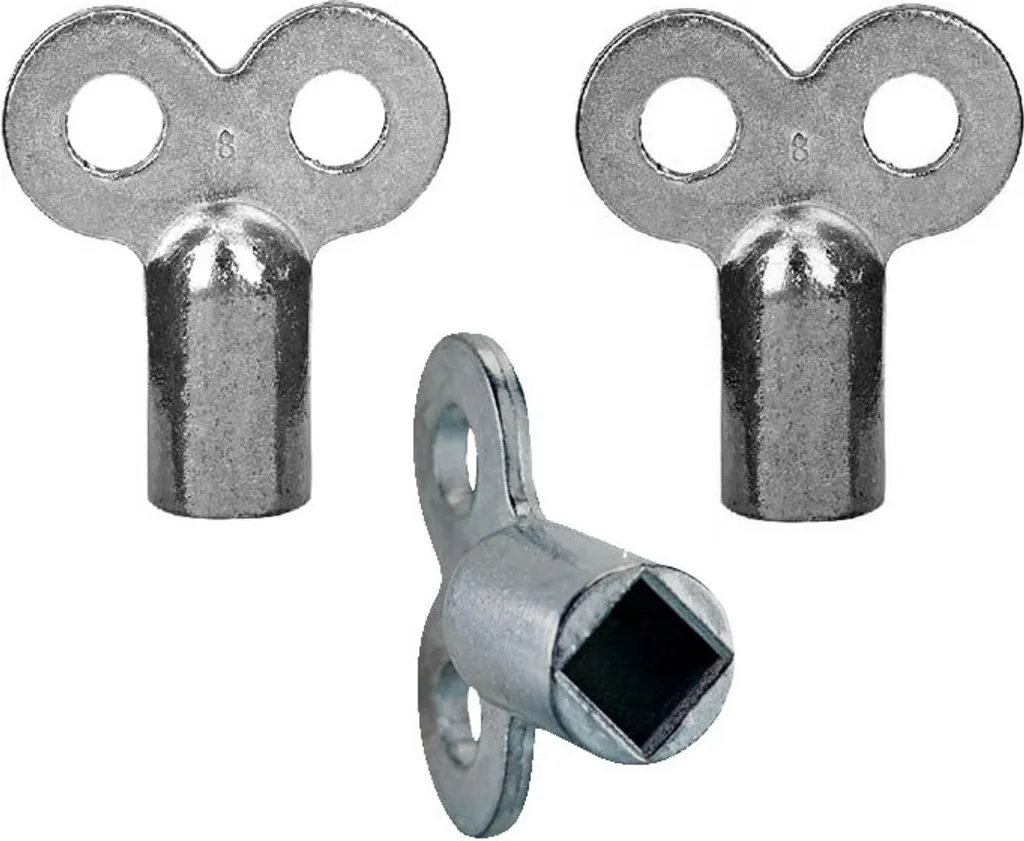 Silverline Heizkörper-Entlüftungsschlüssel (2er-Pack) – Aus Messing, Für Standard-Entlüftungsventile
