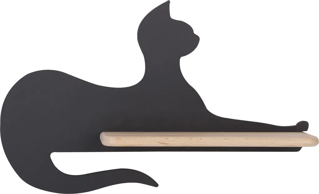Applique murale LED chambre et salon CAT bois et métal noir 5 Watts