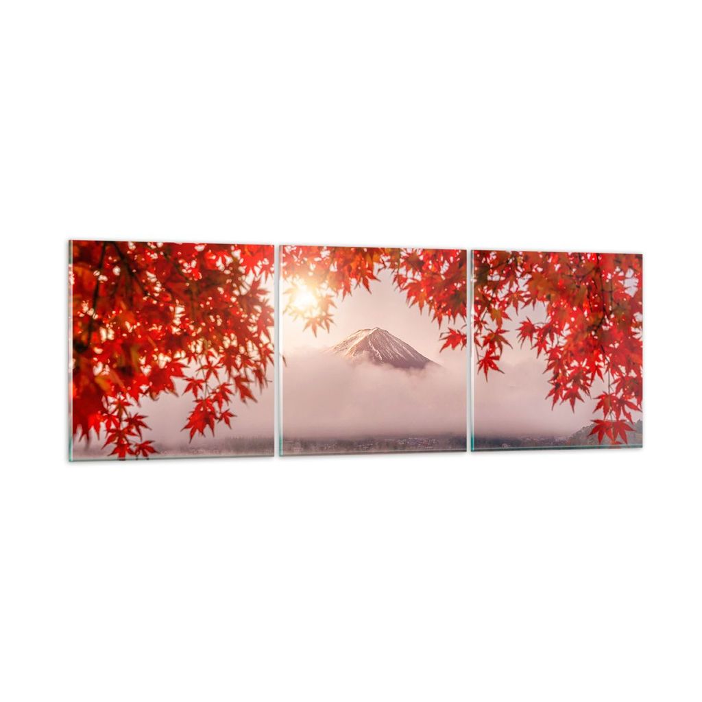 Bilder auf glas - Vulkan See - 120x40cm - Glasbilder - Wandbilder - Bilder - Kunstdruck - zum Aufhängen bereit - Wanddekoration aus Glas - Glas Bi...