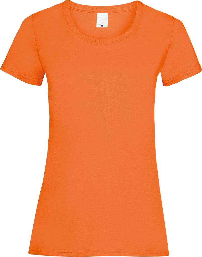 Damen Value Fitted Kurzarm Freizeit T-Shirt BC3901 (2XL) (Hellorange)